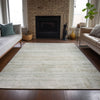 Piper Looms Chantille Stripes ACN2154 Putty Machine Washable Area Rug Lifestyle Image Feature