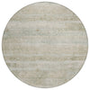 Piper Looms Chantille Stripes ACN2154 Putty Machine Washable Area Rug Round Main Image