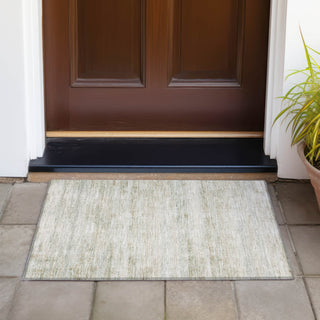 Piper Looms Chantille Stripes ACN2154 Putty Machine Washable Area Rug Scatter Outdoor Lifestyle Image Feature