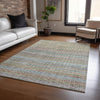 Piper Looms Chantille Stripes ACN2155 Aqua Machine Washable Area Rug Lifestyle Image Feature