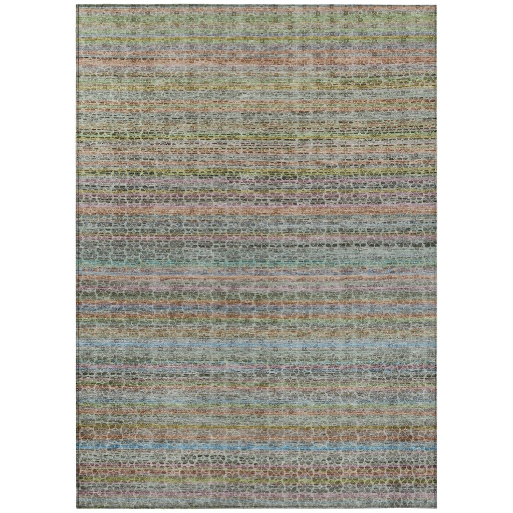 Piper Looms Chantille Stripes ACN2155 Aqua Machine Washable Area Rug main image