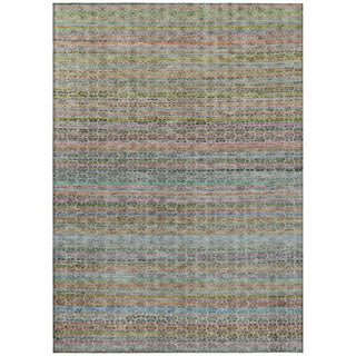 Piper Looms Chantille Stripes ACN2155 Aqua Machine Washable Area Rug main image