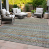 Piper Looms Chantille Stripes ACN2155 Aqua Machine Washable Area Rug Outdoor Lifestyle Image Feature