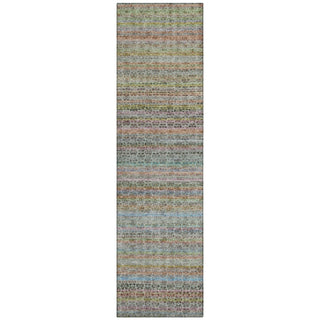 Piper Looms Chantille Stripes ACN2155 Aqua Machine Washable Area Rug Runner Main Image