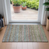 Piper Looms Chantille Stripes ACN2155 Aqua Machine Washable Area Rug Scatter Lifestyle Image Feature