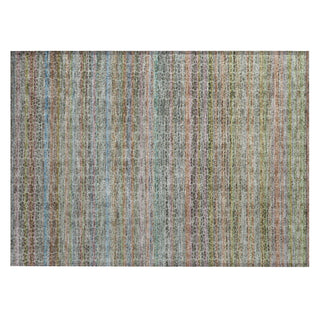Piper Looms Chantille Stripes ACN2155 Aqua Machine Washable Area Rug Scatter Main Image