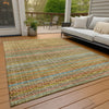 Piper Looms Chantille Stripes ACN2155 Coral Machine Washable Area Rug Outdoor Lifestyle Image Feature