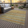 Piper Looms Chantille Stripes ACN2155 Coral Machine Washable Area Rug Outdoor Lifestyle Image Feature