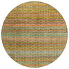 Piper Looms Chantille Stripes ACN2155 Coral Machine Washable Area Rug Round Main Image