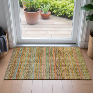 Piper Looms Chantille Stripes ACN2155 Coral Machine Washable Area Rug Scatter Lifestyle Image Feature