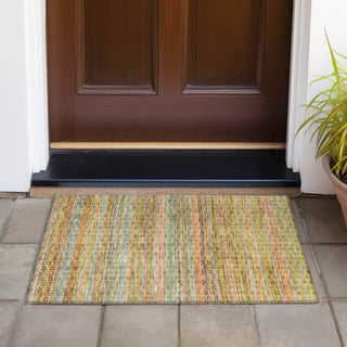 Piper Looms Chantille Stripes ACN2155 Coral Machine Washable Area Rug Scatter Outdoor Lifestyle Image Feature