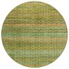 Piper Looms Chantille Stripes ACN2155 Green Machine Washable Area Rug Round Main Image