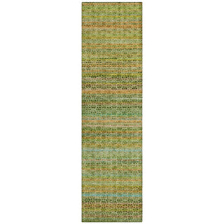 Piper Looms Chantille Stripes ACN2155 Green Machine Washable Area Rug Runner Main Image