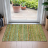 Piper Looms Chantille Stripes ACN2155 Green Machine Washable Area Rug Scatter Lifestyle Image Feature