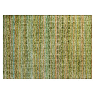 Piper Looms Chantille Stripes ACN2155 Green Machine Washable Area Rug Scatter Main Image
