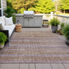 Piper Looms Chantille Stripes ACN2155 Khaki Machine Washable Area Rug Outdoor Lifestyle Image Feature
