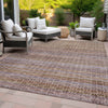 Piper Looms Chantille Stripes ACN2155 Khaki Machine Washable Area Rug Outdoor Lifestyle Image Feature