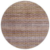 Piper Looms Chantille Stripes ACN2155 Khaki Machine Washable Area Rug Round Main Image