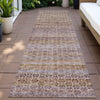 Piper Looms Chantille Stripes ACN2155 Khaki Machine Washable Area Rug Runner Outdoor Lifestyle Image Feature