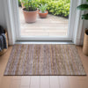 Piper Looms Chantille Stripes ACN2155 Khaki Machine Washable Area Rug Scatter Lifestyle Image Feature