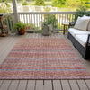 Piper Looms Chantille Stripes ACN2155 Pink Machine Washable Area Rug Outdoor Lifestyle Image Feature