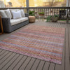 Piper Looms Chantille Stripes ACN2155 Pink Machine Washable Area Rug Outdoor Lifestyle Image Feature