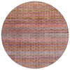 Piper Looms Chantille Stripes ACN2155 Pink Machine Washable Area Rug Round Main Image