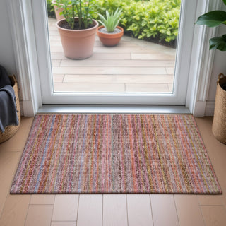 Piper Looms Chantille Stripes ACN2155 Pink Machine Washable Area Rug Scatter Lifestyle Image Feature