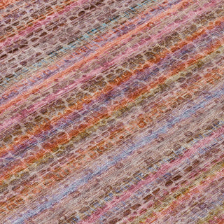 Piper Looms Chantille Stripes ACN2155 Pink Machine Washable Area Rug Swatch Image