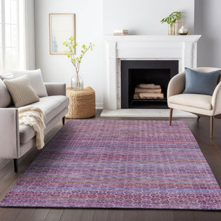 Piper Looms Chantille Stripes ACN2155 Purple Machine Washable Area Rug Lifestyle Image Feature