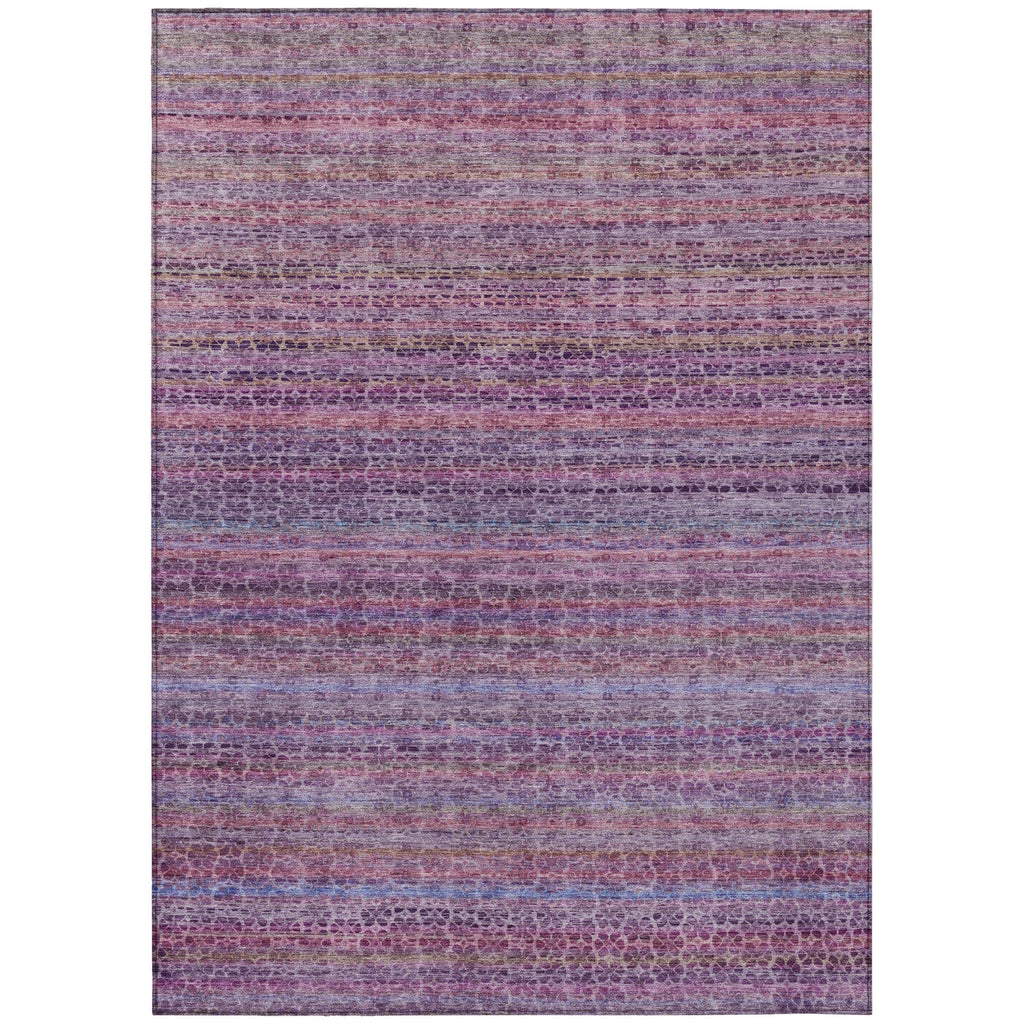 Piper Looms Chantille Stripes ACN2155 Purple Machine Washable Area Rug main image