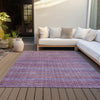Piper Looms Chantille Stripes ACN2155 Purple Machine Washable Area Rug Outdoor Lifestyle Image Feature