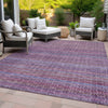 Piper Looms Chantille Stripes ACN2155 Purple Machine Washable Area Rug Outdoor Lifestyle Image Feature