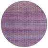 Piper Looms Chantille Stripes ACN2155 Purple Machine Washable Area Rug Round Main Image