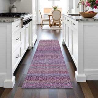 Piper Looms Chantille Stripes ACN2155 Purple Machine Washable Area Rug Runner Lifestyle Image Feature