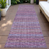 Piper Looms Chantille Stripes ACN2155 Purple Machine Washable Area Rug Runner Outdoor Lifestyle Image Feature