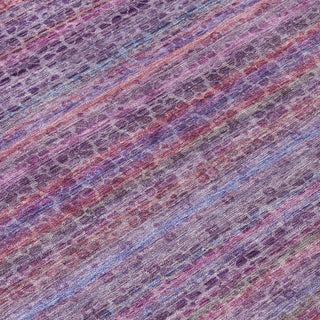 Piper Looms Chantille Stripes ACN2155 Purple Machine Washable Area Rug Swatch Image