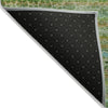 Piper Looms Chantille Stripes ACN2155 Teal Machine Washable Area Rug Backing Image