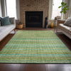 Piper Looms Chantille Stripes ACN2155 Teal Machine Washable Area Rug Lifestyle Image Feature