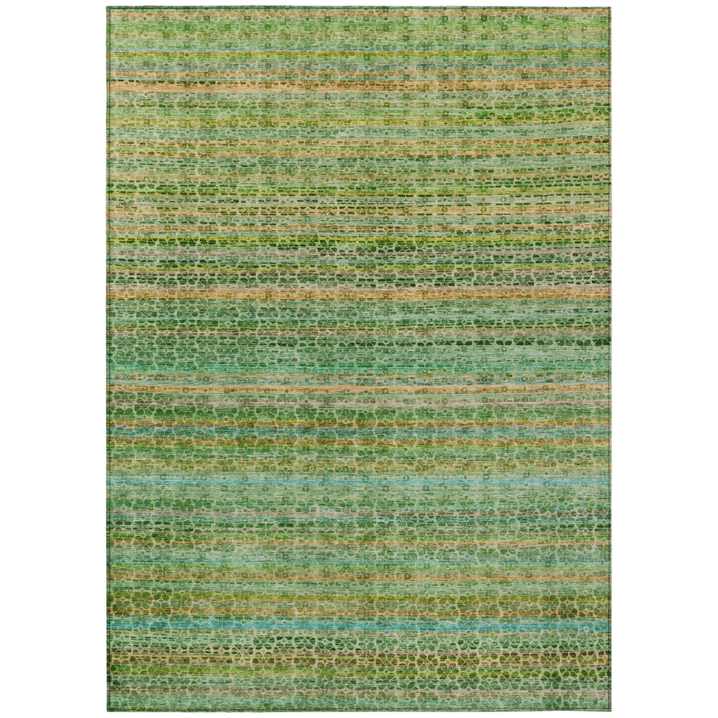 Piper Looms Chantille Stripes ACN2155 Teal Machine Washable Area Rug main image