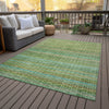 Piper Looms Chantille Stripes ACN2155 Teal Machine Washable Area Rug Outdoor Lifestyle Image Feature