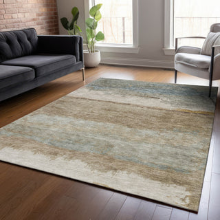 Piper Looms Chantille Modern ACN2156 Beige Machine Washable Area Rug Lifestyle Image Feature