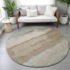 Piper Looms Chantille Modern ACN2156 Beige Machine Washable Area Rug Round Lifestyle Image Feature