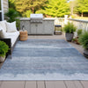 Piper Looms Chantille Modern ACN2156 Blue Machine Washable Area Rug Outdoor Lifestyle Image Feature
