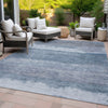 Piper Looms Chantille Modern ACN2156 Blue Machine Washable Area Rug Outdoor Lifestyle Image Feature