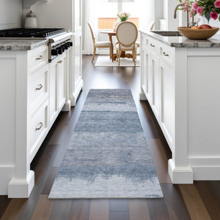 Piper Looms Chantille Modern ACN2156 Blue Machine Washable Area Rug Runner Lifestyle Image Feature