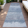 Piper Looms Chantille Modern ACN2156 Blue Machine Washable Area Rug Runner Outdoor Lifestyle Image Feature