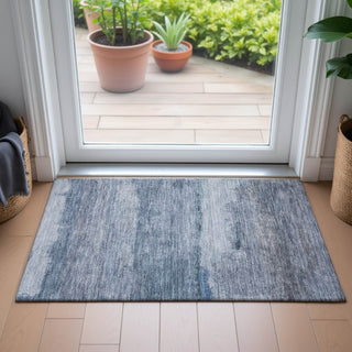 Piper Looms Chantille Modern ACN2156 Blue Machine Washable Area Rug Scatter Lifestyle Image Feature