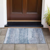 Piper Looms Chantille Modern ACN2156 Blue Machine Washable Area Rug Scatter Outdoor Lifestyle Image Feature