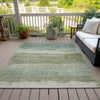 Piper Looms Chantille Modern ACN2156 Green Machine Washable Area Rug Outdoor Lifestyle Image Feature